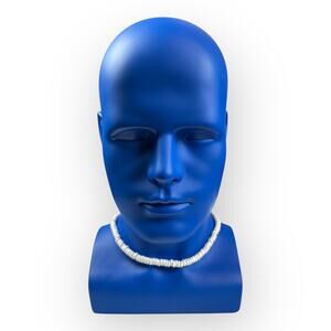 Vintage White‎ Puka Heishi Shell Choker Necklace